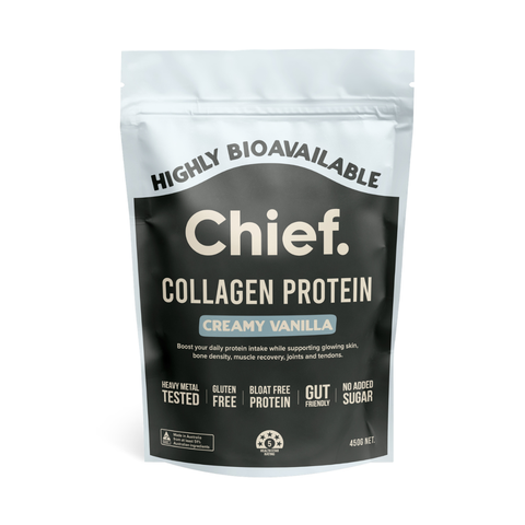 Collagen Protein Powder Creamy Vanilla 450g Powder | Chief Nutrition