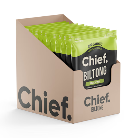 Chief Biltong (12 bags) Box of 12 Mexican (Chipotle & Lime) | Chief Nutrition
