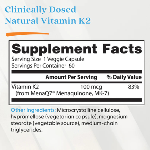 Natural Vitamin K2 MK-7 with MenaQ7® (100mcg) | Doctors Best
