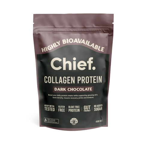 Collagen Protein Powder Dark Chocolate 450g Powder | Chief Nutrition
