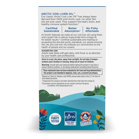 Arctic Cod Liver Oil Softgels | Nordic Naturals