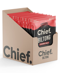 Chief Biltong (12 bags) Box of 12 Cayenne Chilli | Chief Nutrition