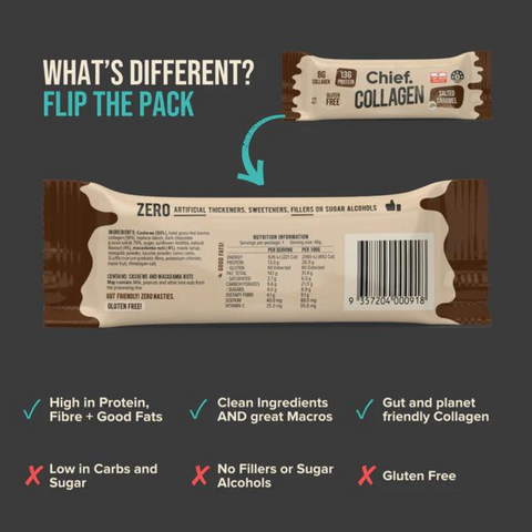 Chief Collagen Protein Choc Bar (12 bars) | Chief Nutrition