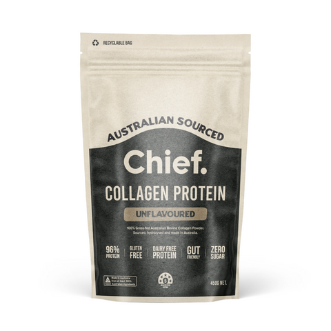 Collagen Protein Powder 450g Unflavoured Powder | Chief Nutrition