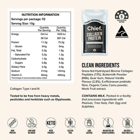 Collagen Protein (10 sachets) | Chief Nutrition