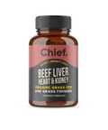 Organic Beef Liver, Heart & Kidney 120s Capsules | Chief Nutrition
