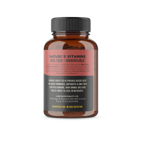 Organic Beef Liver, Heart & Kidney | Chief Nutrition