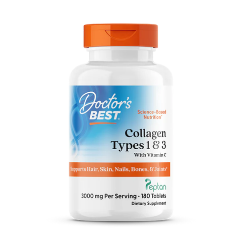 Collagen Types 1 & 3 with Peptan® and Vitamin C 180s Tablets | Doctors Best