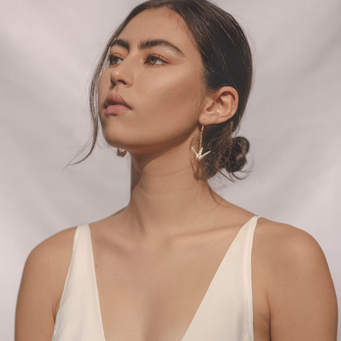 Sanpo Crane Earrings | TheraStore