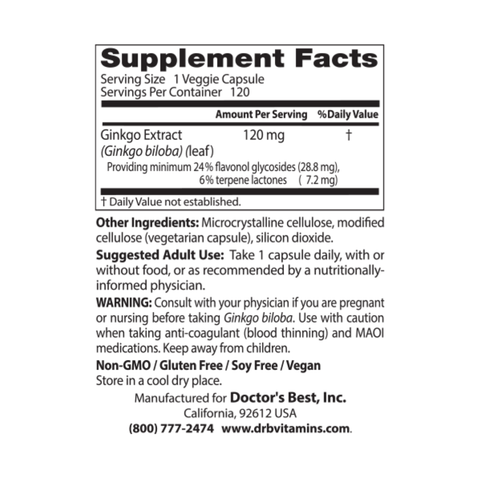Extra Strength Ginkgo | Doctors Best