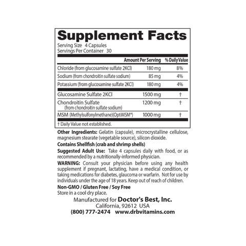 Glucosamine Chondroitin MSM | Doctors Best
