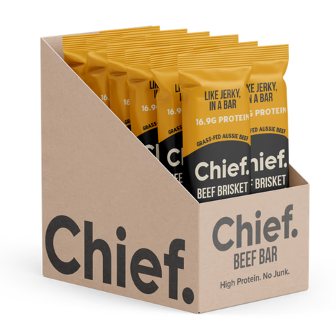 Chief Beef Bar (12 bars) Box of 12 bars Smokey BBQ | Chief Nutrition