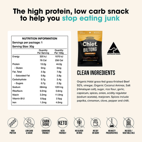 Chief Biltong (12 bags) | Chief Nutrition