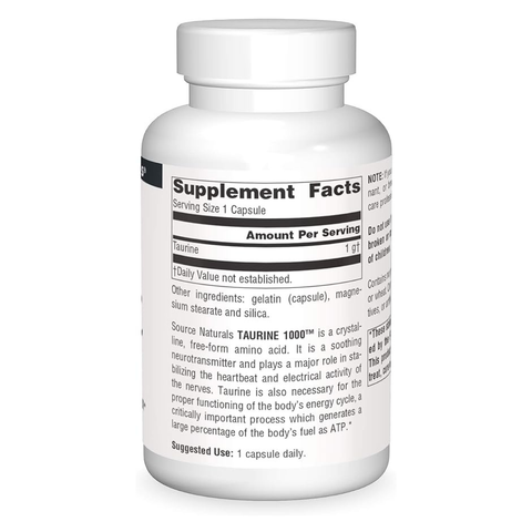Taurine 1000mg | Source Naturals