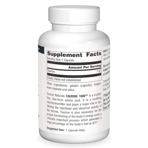 Taurine 1000mg | Source Naturals