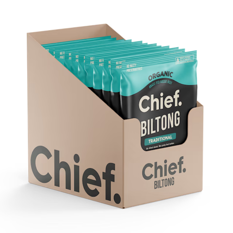 Chief Biltong (12 bags) Box of 12 Traditional | Chief Nutrition