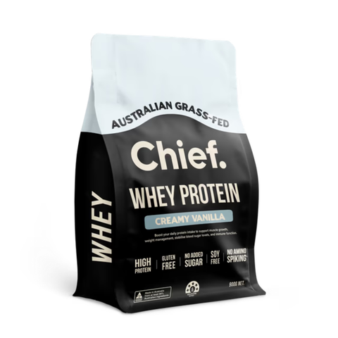 Whey Protein Concentrate Creamy Vanilla Powder 900g | Chief Nutrition