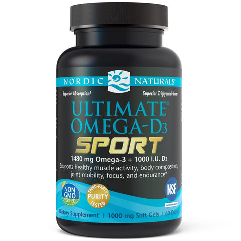 Ultimate Omega D3 Sport 60s Softgels Lemon | Nordic Naturals